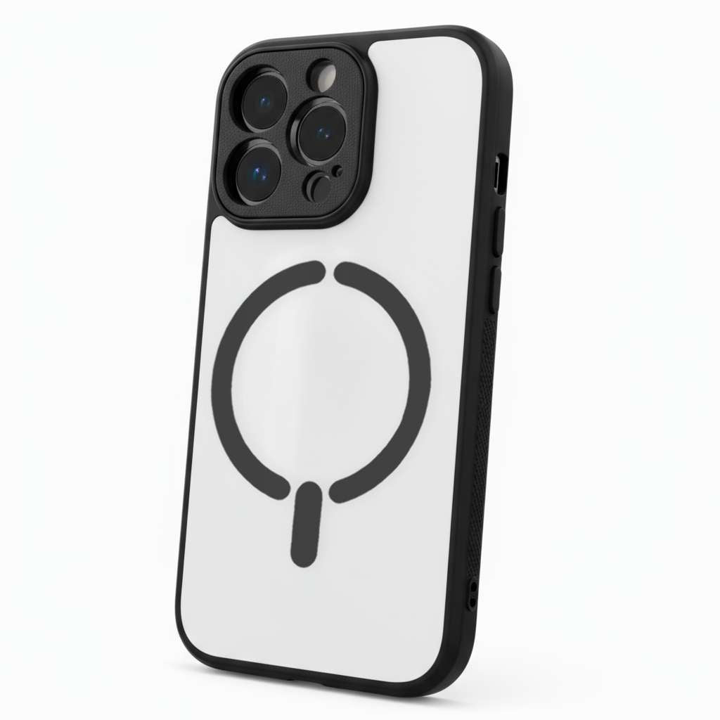 Funda Bumper Compatible con Magsafe con Cubre cámara para iPhone 15 Pro