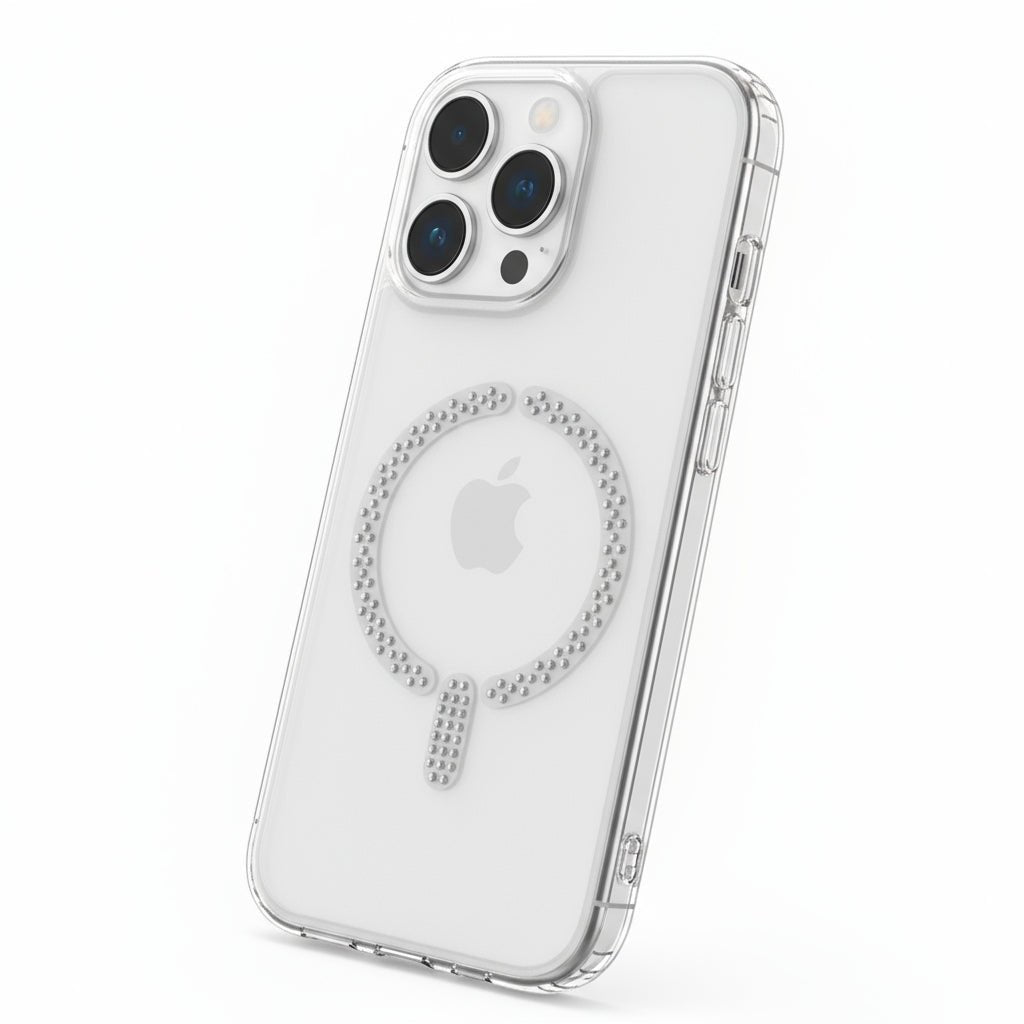 Funda Antiyellow Compatible con MagSafe con Brillantes para iPhone 16 Pro