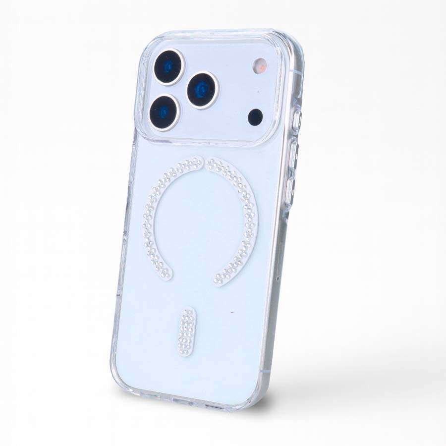 Funda Antiyellow Compatible con MagSafe con Brillantes para iPhone 17 Pro Max
