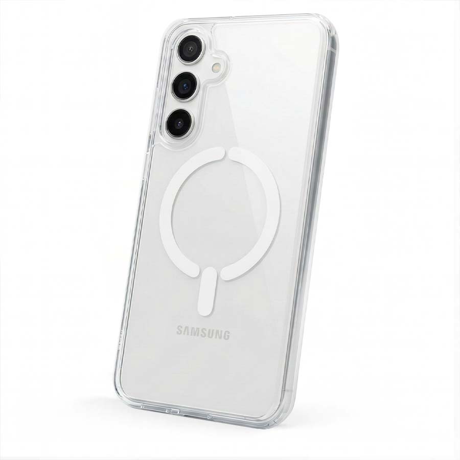 Funda Transparente Logo Compatible con Magsafe para Samsung Galaxy A55 5G
