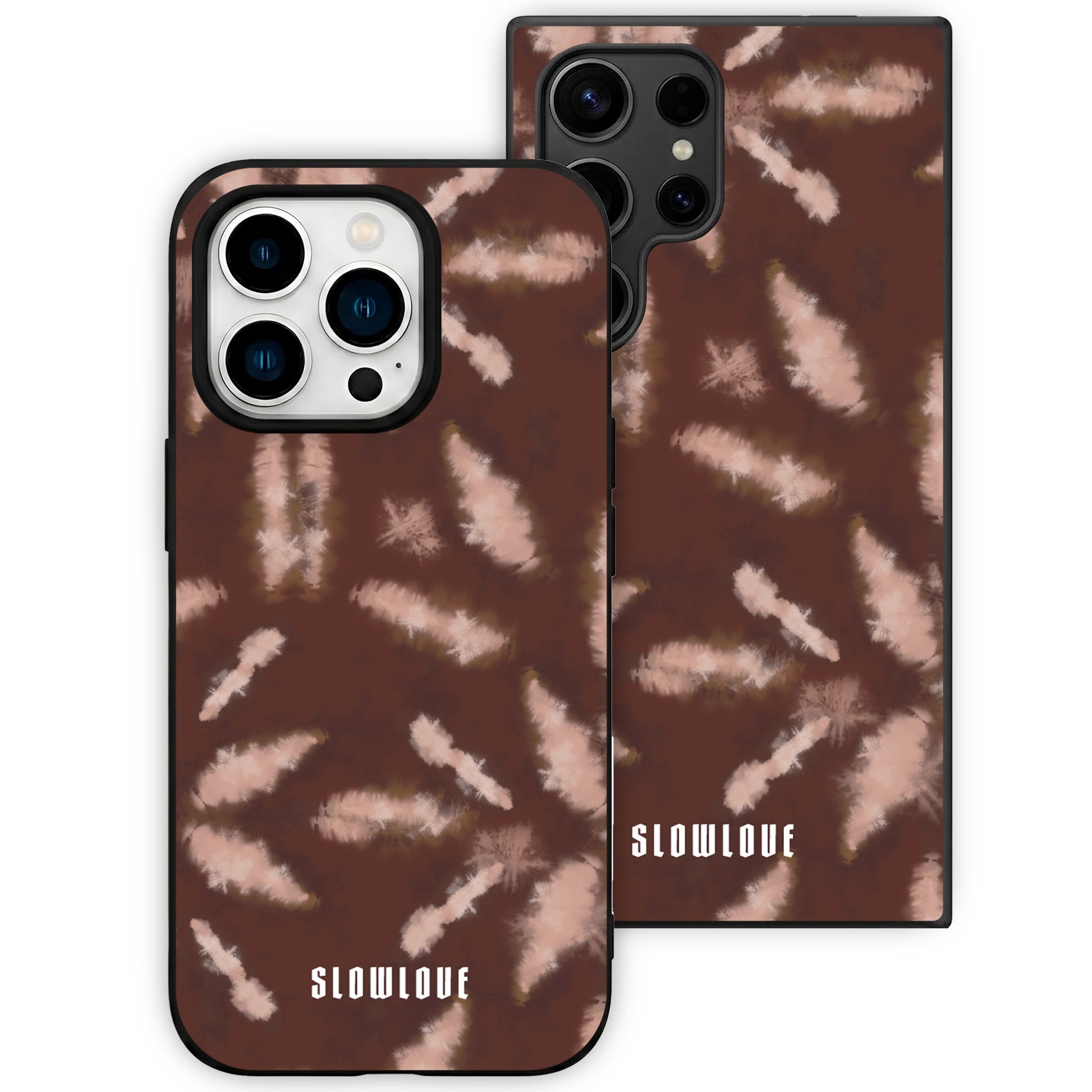 Funda Glass Slowlove Tie-Dye Brown - Detalle del acabado en cristal
