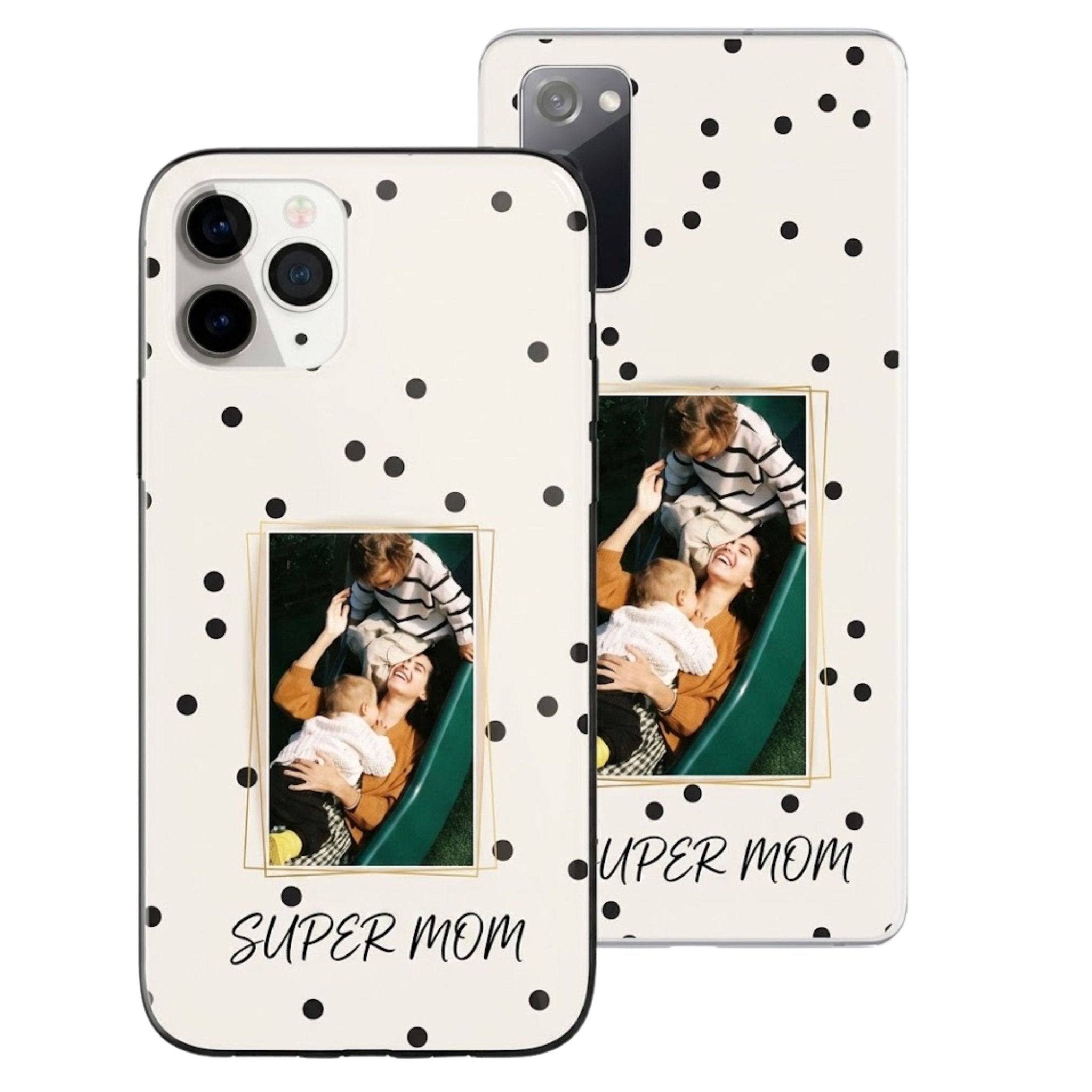 Funda Personalizada - Foto Con Fondo De Lunares